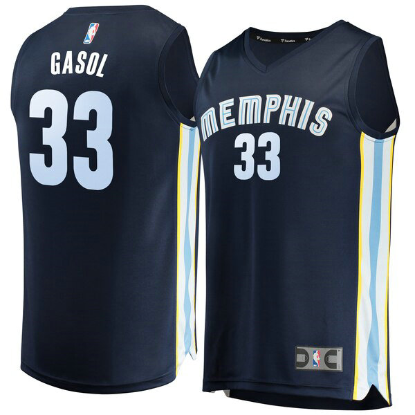 Maillot nba Memphis Grizzlies Icon Edition Homme Marc Gasol 33 Bleu marin